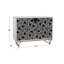 Martina Whitewash Bar Cabinet with Bone Inlay & Wine Storage Shelves