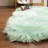 Diller Mint Faux Fur Machine Washable Shag Fluffy Area Rug-535993330