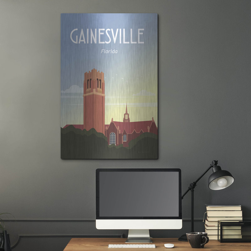 Art mural en métal Winston Porter «Gainesville» par Omar Escalante, H 36 po x l 24 po