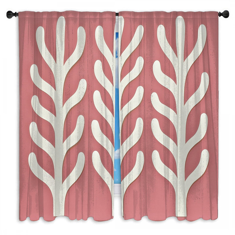 Rideaux obscurcissant et obscurcissant Botanical Window - 2 panneaux, 20 po x 60 po - 2 panneaux, Transparent