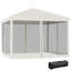 Tente à auvent escamotable avec filet Outsunny-128861565