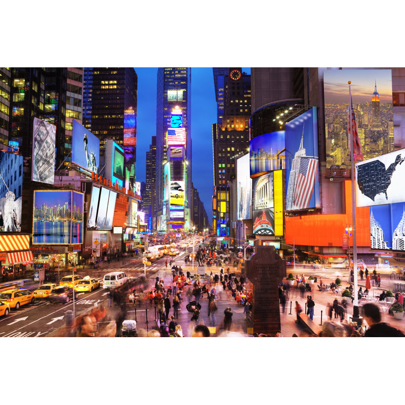 " Times Square At Dusk ", 8" H x 12" W