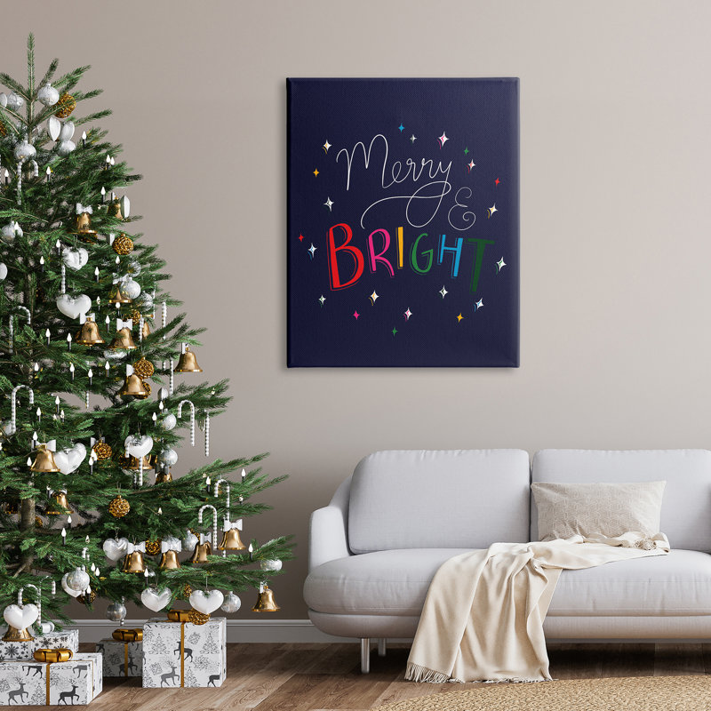 «Merry & Bright Whimsical Sparkle», H 48 po x l 36 po x P 1,5 po, Toile tendue
