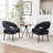 Mann Upholstered Velvet Armchair With Black Legs-852376728