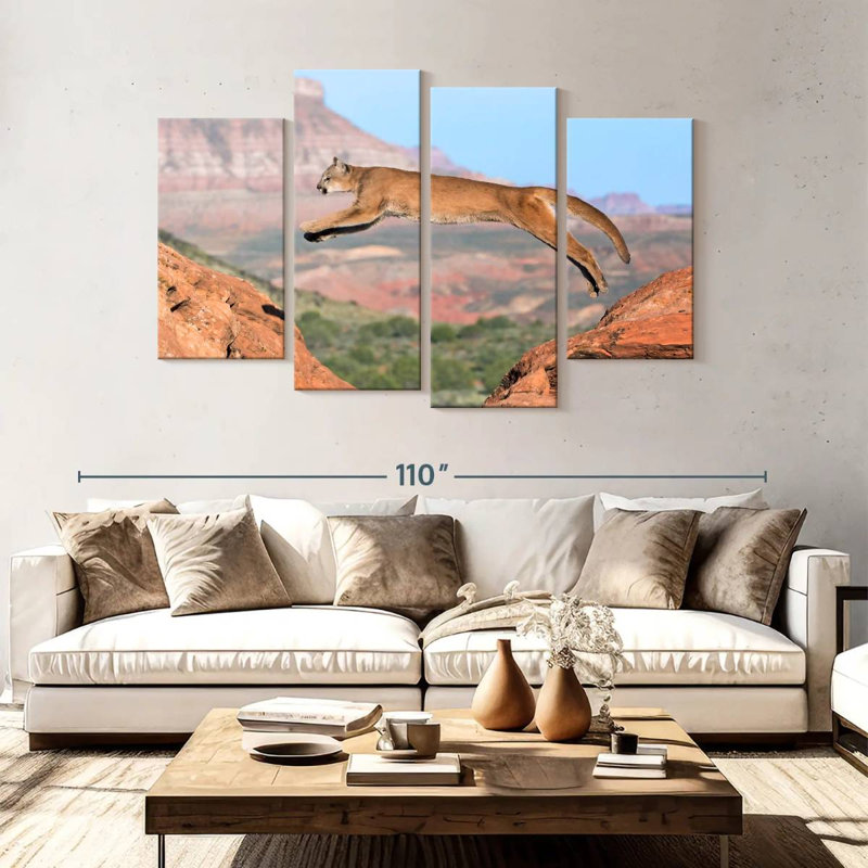 Brampt Mountain Lion, 54" H x 84" W