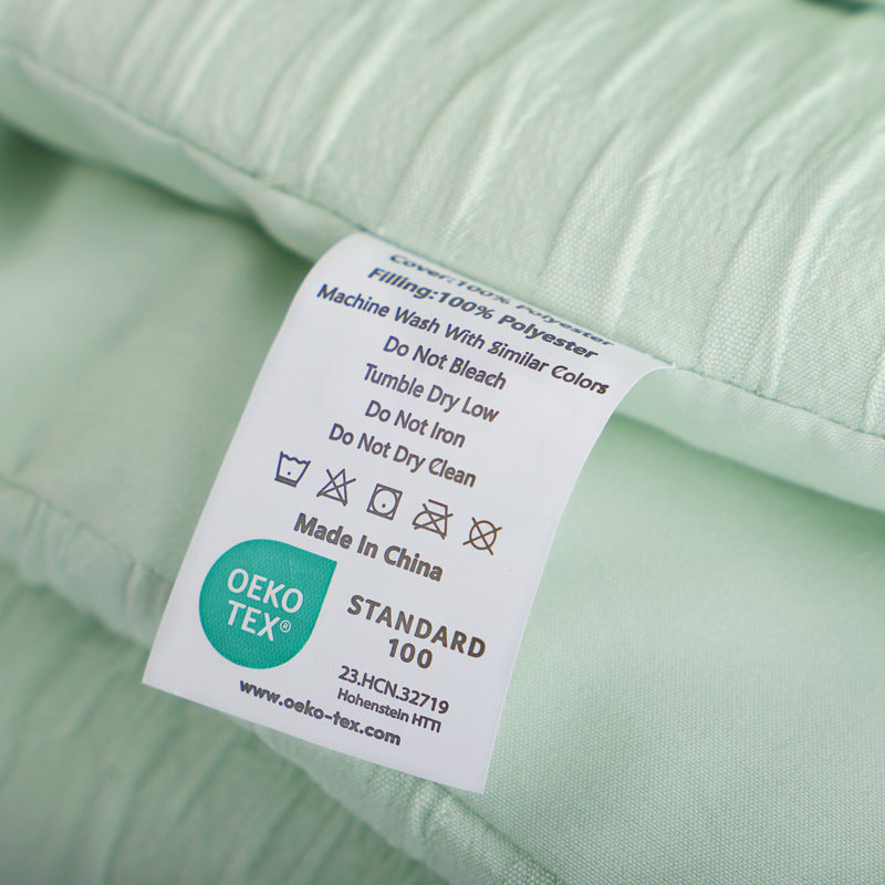 King Green Microfiber Seersucker Comforter Set