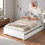 Platform Bed With Trundle And Bookcase Headboard-391325226