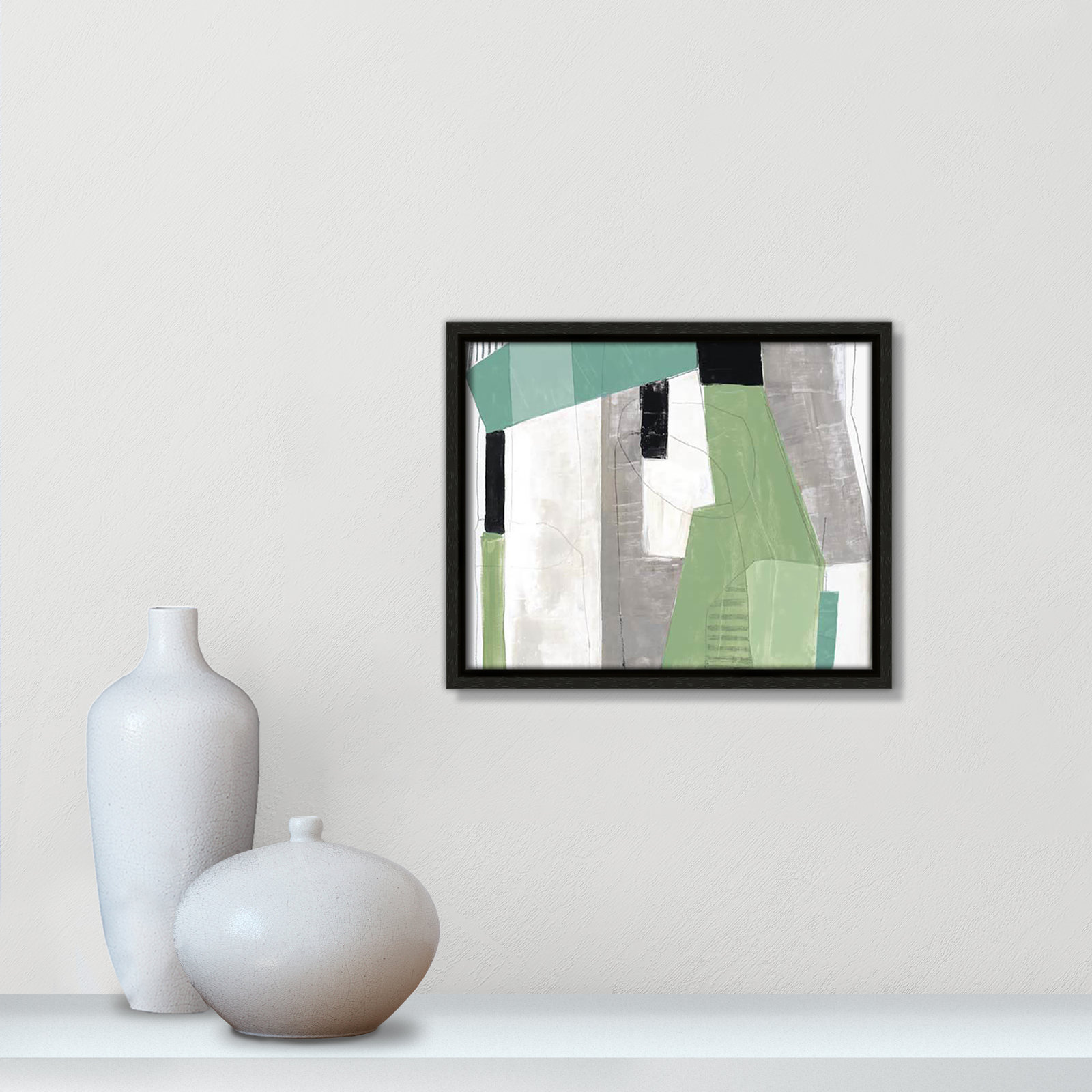 Evergreen Essence by Tom Reeves, No Mat, Espresso Floater Frame - Fine Art Canvas Print, 9.5" H x 11.5" W x 2" D