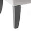 Upholstered Settee In Grey, Solid Birch Legs, Back Allurement Flared Wood Leg Elegance