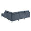 Canapé modulaire en lin rembourré avec pieds en métal-1079307826