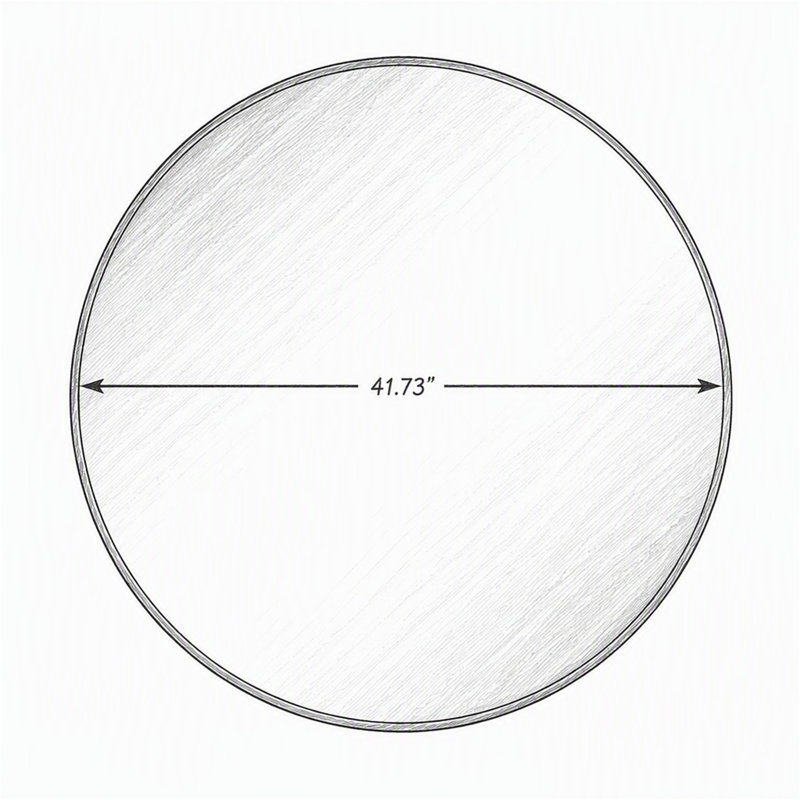 Miroir mural Miroir de salle de bain, H 1 po x l 41,73 po, Doré