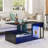 Holl Modern Coffee Table with Smart APP Controlled RGB LED Light Strip-2087357825