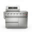 Îlot de cuisine pour barbecue à 6 brûleurs en acier inoxydable 75300 BTU Deluxe (argent)-127343213