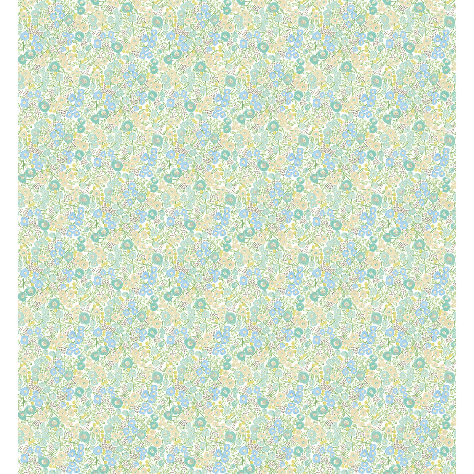 Garden Wallpaper, Blue