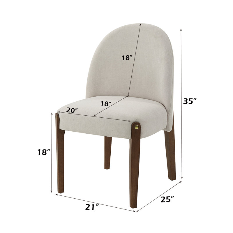 Clayten Armless Side Chair (Set Of 2), Cream