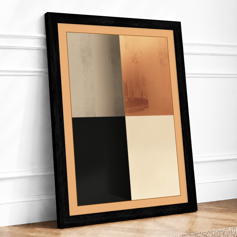 Tonal Quadrants Minimalist - Print, Black, A4 - 29.7 x 21.0 cm