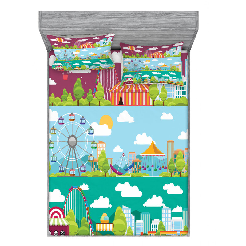 Microfiber Sheet Set, Queen Sheet Set with Fitted Sheet