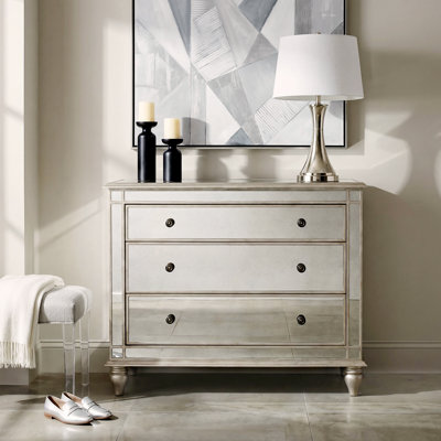 Commode d'appoint à miroir 3 tiroirs Daneli