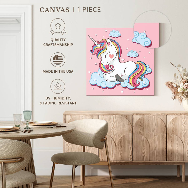 Ashelle, licorne colorée, H 16 po x l 16 po