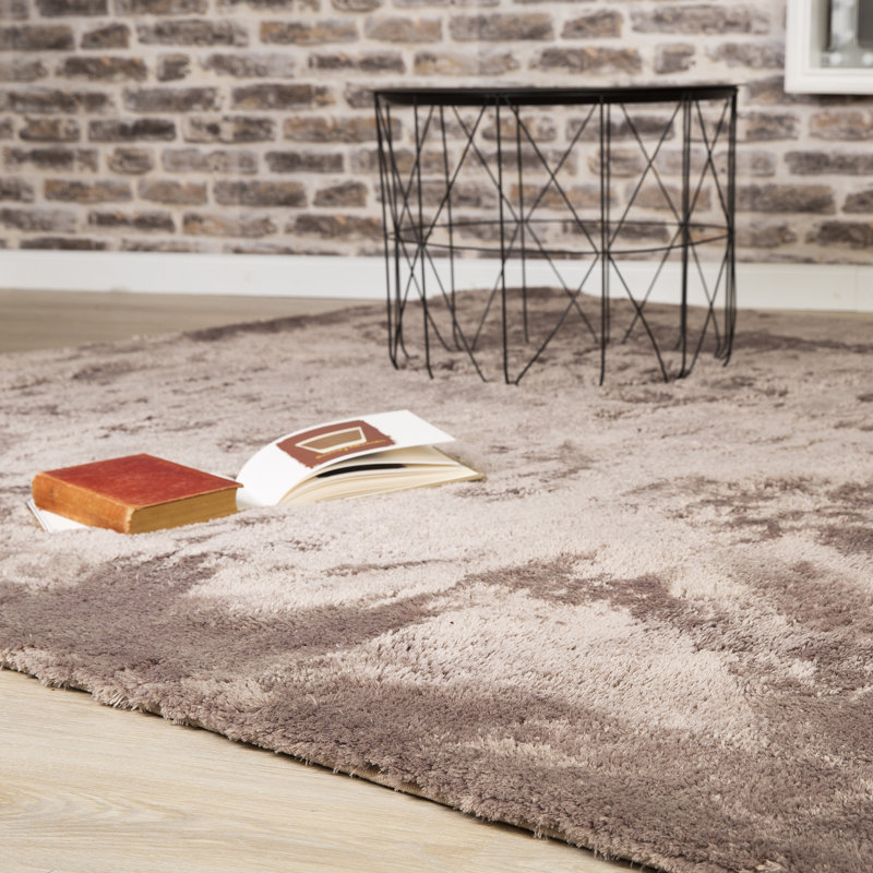Curacao Rectangle Abstract Hand Tufted Dhurrie, Taupe, Rectangular 120 x 170cm