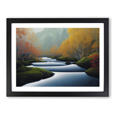 Ethereal Forest Stream - Framed Print