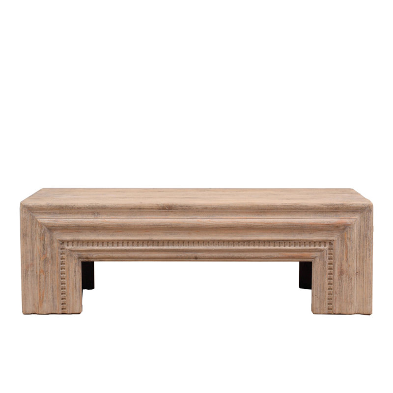 Solid Wood Coffee Table, 17.72" H x 55.12" L x 25.59" W