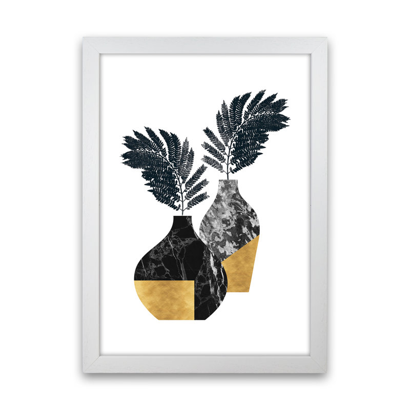 Vases No 1 - Print, White Framed, 64cm H x 46cm W x 3cm D