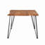 Table de salle à manger rectangulaire en bois, 30,5 po de hauteur, 71 po de largeur, 37 po de profondeur, 6 sièges, pieds en épingle à cheveux en métal à structure ouverte de style contemporain, largeur, pour 6 personnes, minimaliste