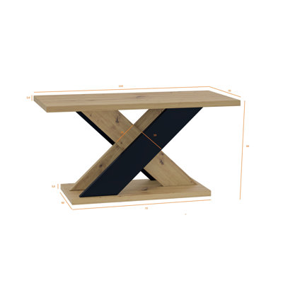 Abiya Cross Legs Coffee Table