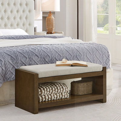 Banc d'appoint avec range-chaussures et coussin amovible