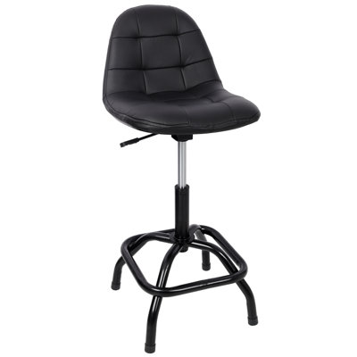 16.5"L x 16.5"W x 43.0"H, Steel, 1PC, Bar Stool, Black, Swivel - Adjustable Height