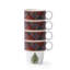 Christmas Tree TARTAN STACKING MUGS S/4