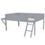 Lit mezzanine en bois avec bureau et DEL-974718762