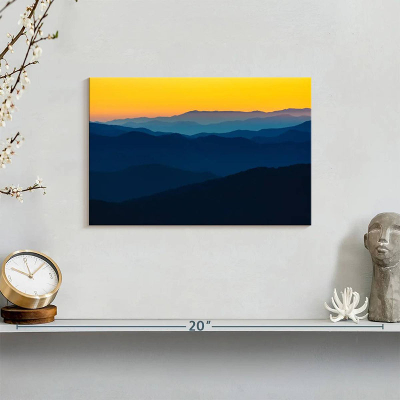 Abstrait lever de soleil, H 8 po x l 12 po