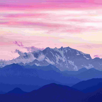 Montagnes en couches