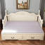 Canapé-lit extensible en mélange de coton extensible 39,37 po moderne et minimaliste ivoire-759489050-759489062