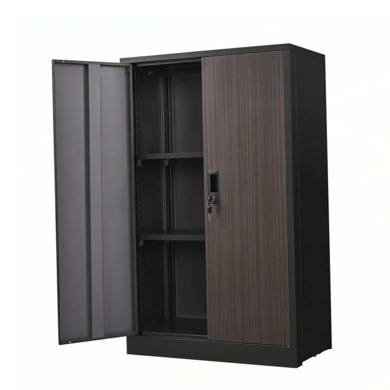 Armoire de rangement en métal avec portes verrouillables et tablette réglable, conception pliante pour la maison, le bureau, l'école et le garage