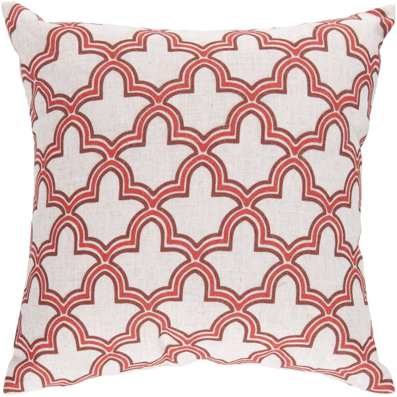 22" White and Neon Lime Ikat Cotton Nursery Pillow