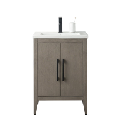 Single Bathroom Vanity with Ceramic Top