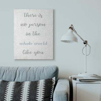 «No Personne Like You Family Home Blue Inspirational Word Design», art textuel