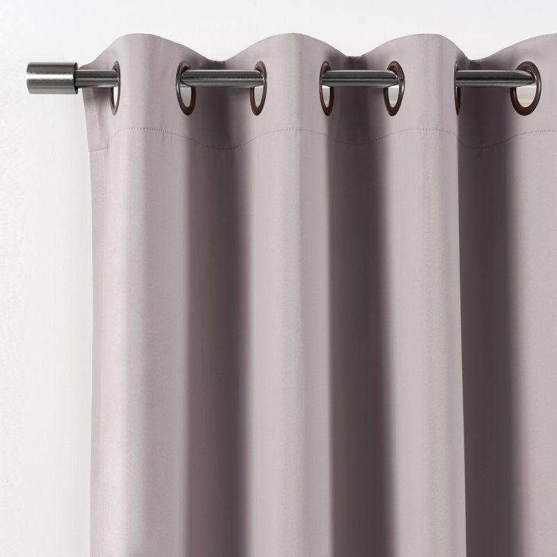 Clay Blackout Grommet Indoor Polyester Window Panels, 52" W x 63" L, Set of 2