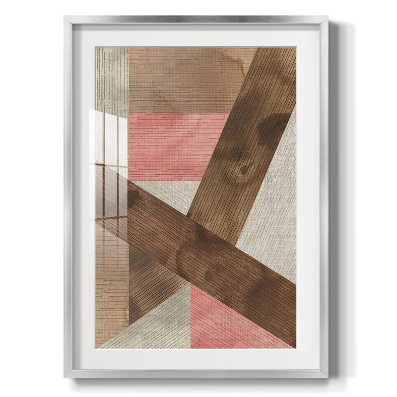 Texture Puzzle II -Framed Print, Silver