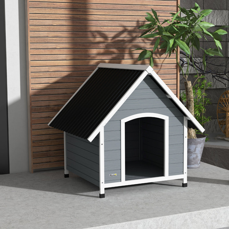 Solid Wood Dog House, 106.5cm H x 110cm W x 98cm D