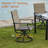 4-Person Patio Dining Set with Round Metal Dining Table and 4 PVC-coated polyester Swivel  Chairs-331222530