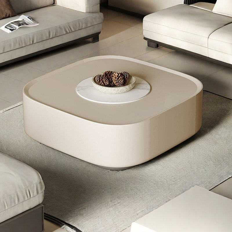 Slab Coffee Table with Piano Lacquer
