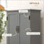 Armoire de garde-manger, rangement gris campagnard 48,5 po avec 2 tablettes réglables et 4 portes en panneau de lambris | Panneau de fibres à densité moyenne | Compact