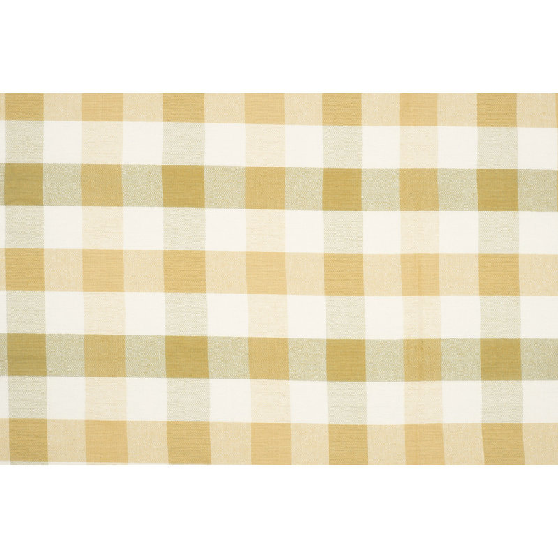 Korinne Rectangular Tartan Tablecloth, Yellow