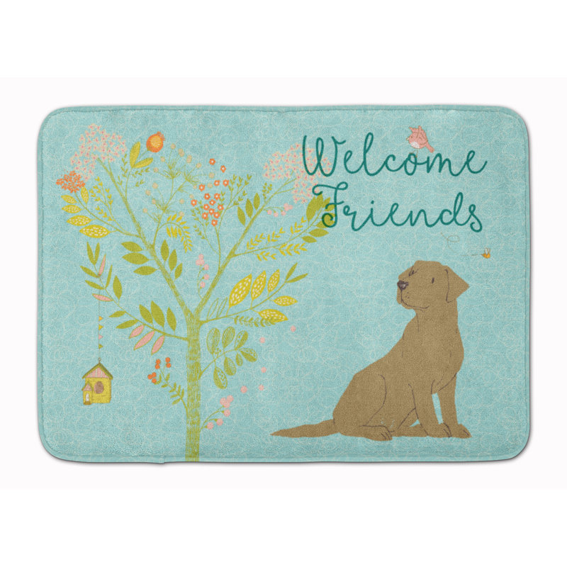 Tapis pour salle de bain en mousse à mémoire de forme chocolat Arachaluys Labrador Retriever, Labrador Retriever