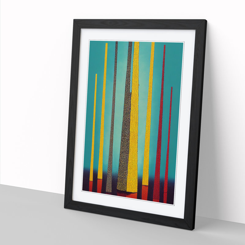 Tree Art - Single Picture Frame Print, 64cm H x 46cm W x 2cm D, Black