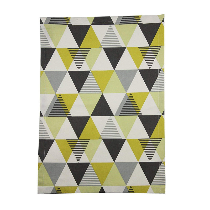 Amelia Cotton Jacquard Kitchen Towel, Ochre Yellow